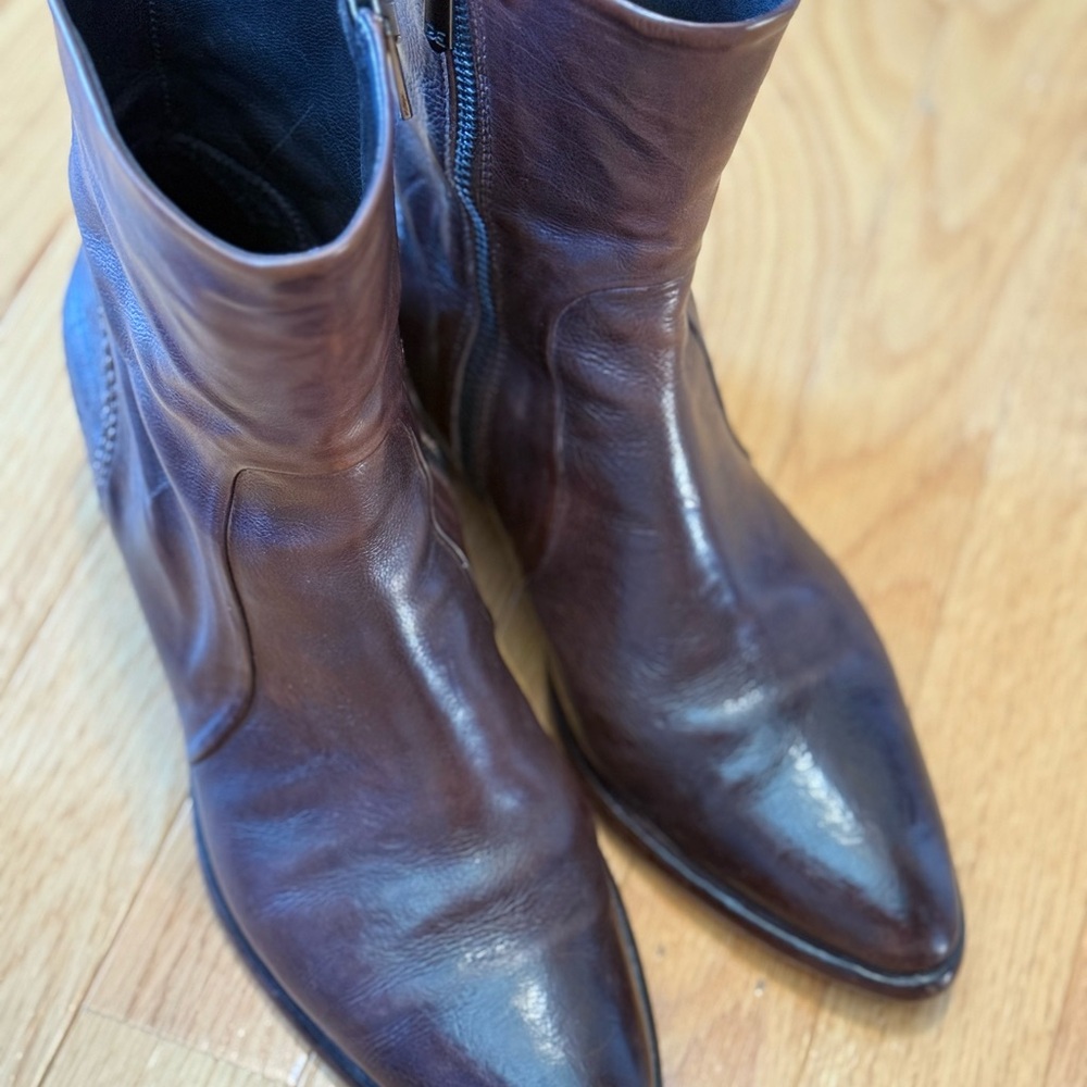 Sam Edelman Brown Leather Ankle Boots - Picture 6 of 7